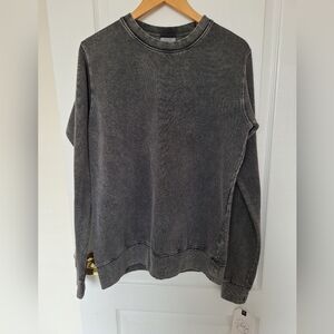 NWT Authentic Wear U.S Vintage Collection Gray Black Washed Sweatshirt Oversized